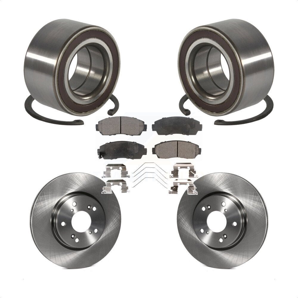 Kit de rotors de frein à disque et de plaquettes en céramique, roulement de roue avant, pour Honda CR-V