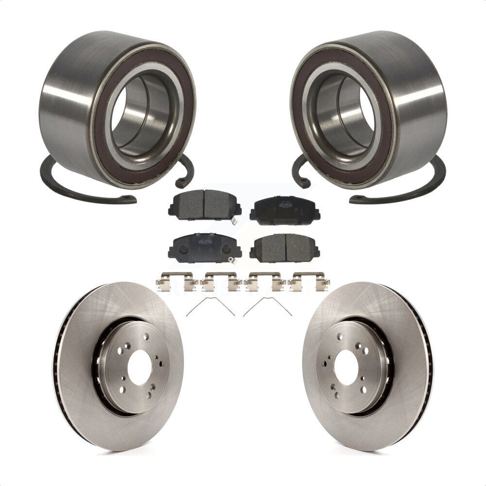 Kit de rotor de frein à disque et de plaquettes en céramique, roulement de roue avant pour Acura RD 2013 – 2018