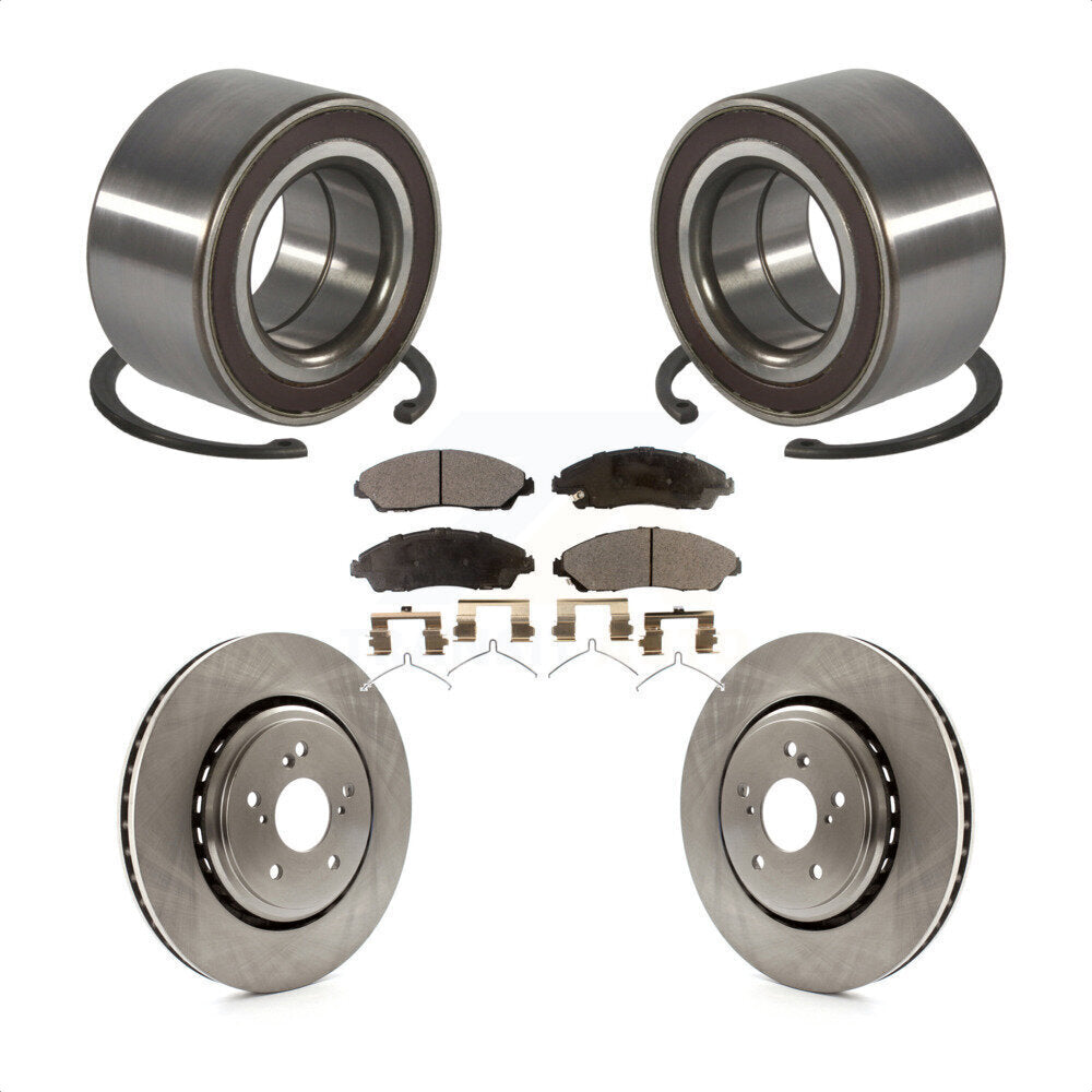 Kit de rotor de frein à disque et de plaquettes en céramique, roulement de roue avant pour Acura MD 2014 – 2016