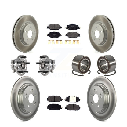 Kit de Rotor et de plaquettes de frein à disque revêtus de roulement de moyeu avant et arrière (10 pièces) pour Honda CR-