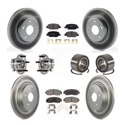Kit de Rotor et de plaquettes de frein à disque revêtus de roulement de moyeu avant et arrière (10 pièces) pour Honda CR-