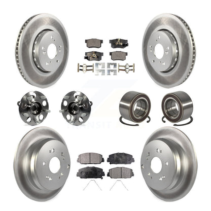Kit de plaquettes de rotor de frein revêtues de roulement de moyeu avant et arrière (10 pièces) pour Acura RDX AW 13-16