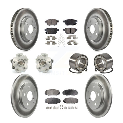 Kit de rotor et de plaquettes de frein revêtus de roulement de moyeu avant et arrière (10 pièces) pour Toyota Corolla i