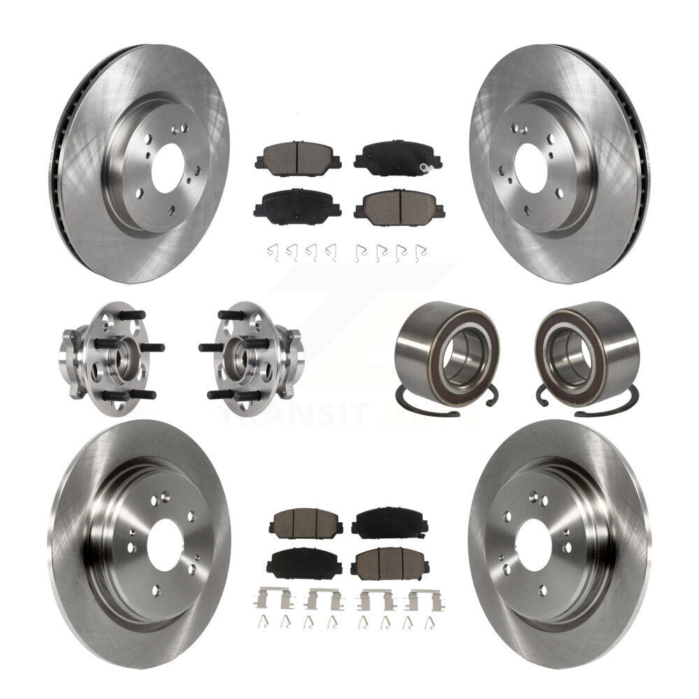Kit de Rotor et plaquettes de frein à disque, roulement de moyeu de roue avant et arrière (10 pièces) pour Honda CR-