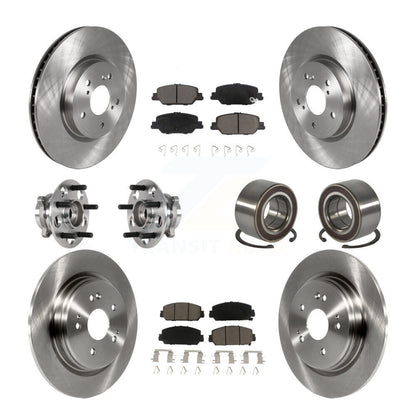 Kit de Rotor et plaquettes de frein à disque, roulement de moyeu de roue avant et arrière (10 pièces) pour Honda CR-