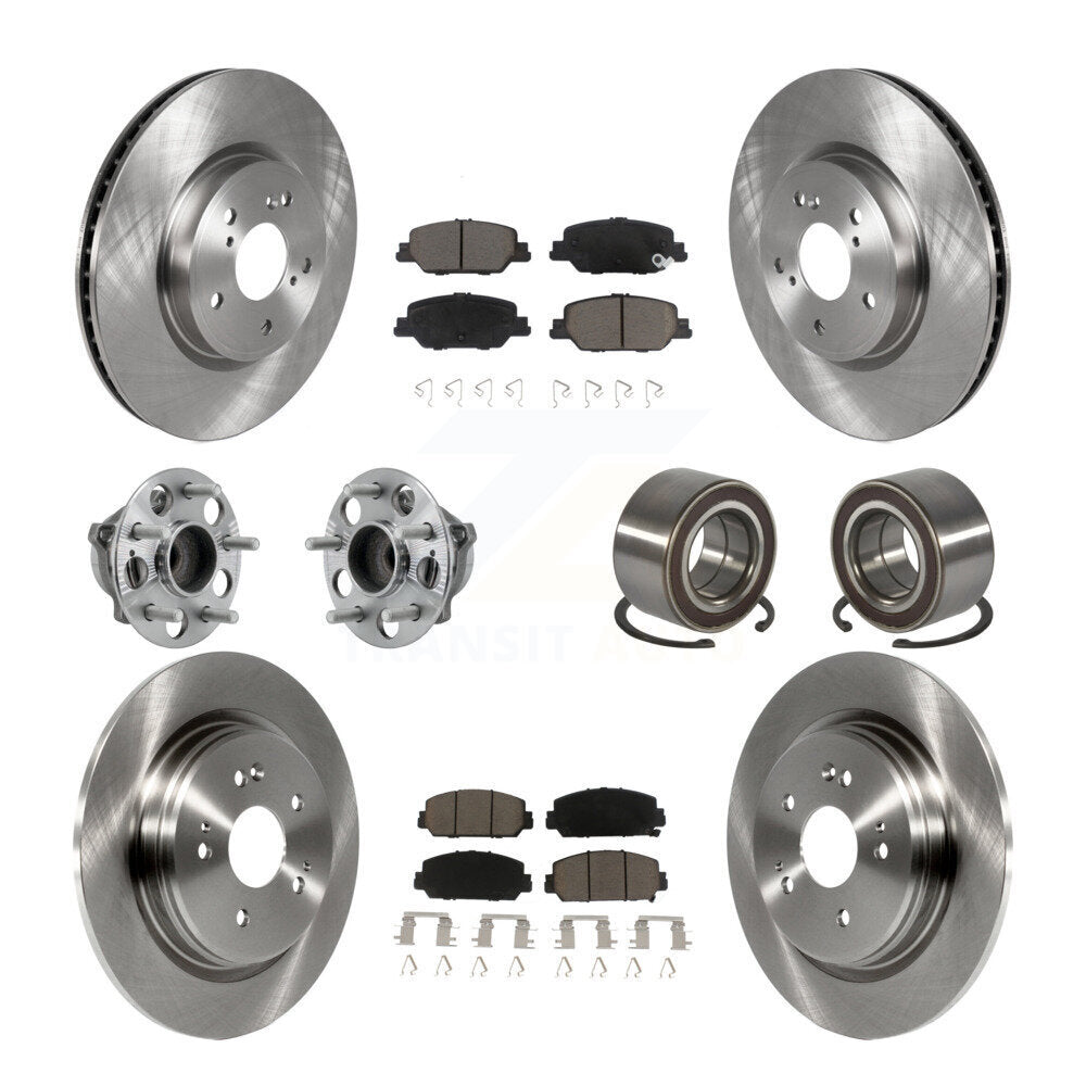 Kit de Rotor et plaquettes de frein à disque, roulement de moyeu de roue avant et arrière (10 pièces) pour Honda CR-