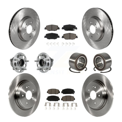 Kit de Rotor et plaquettes de frein à disque, roulement de moyeu de roue avant et arrière (10 pièces) pour Honda CR-