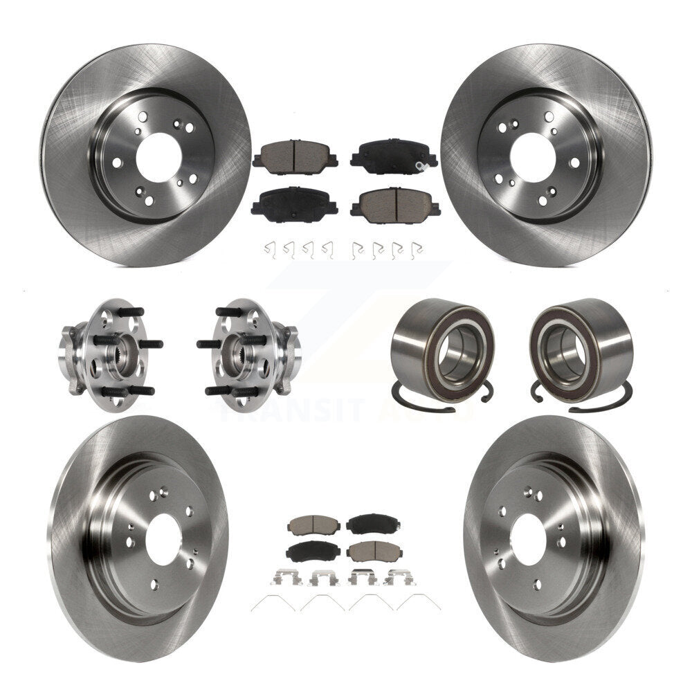 Kit de Rotor et plaquettes de frein à disque, roulement de moyeu de roue avant et arrière (10 pièces) pour Honda CR-