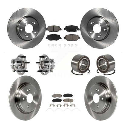 Kit de Rotor et plaquettes de frein à disque, roulement de moyeu de roue avant et arrière (10 pièces) pour Honda CR-