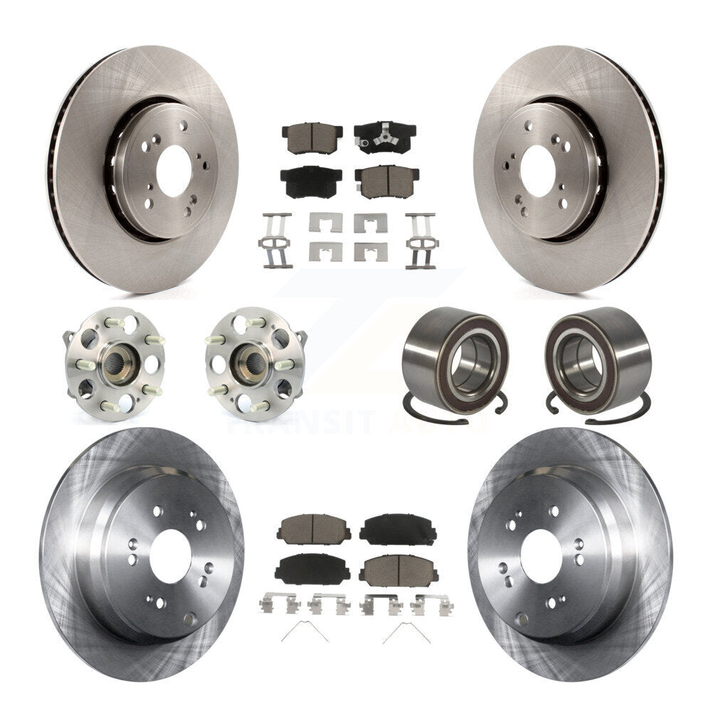 Kit de rotors et plaquettes de frein avec roulement de moyeu avant et arrière (10 pièces) pour Acura RDX AW 2017 – 2018