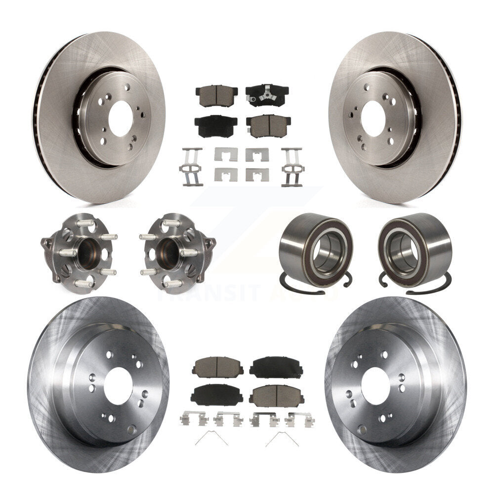 Kit de rotors et plaquettes de frein avec roulement de moyeu avant et arrière (10 pièces) pour Acura RDX FW 2013 – 2018
