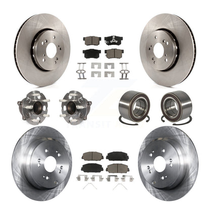 Kit de rotors et plaquettes de frein avec roulement de moyeu avant et arrière (10 pièces) pour Acura RDX FW 2013 – 2018