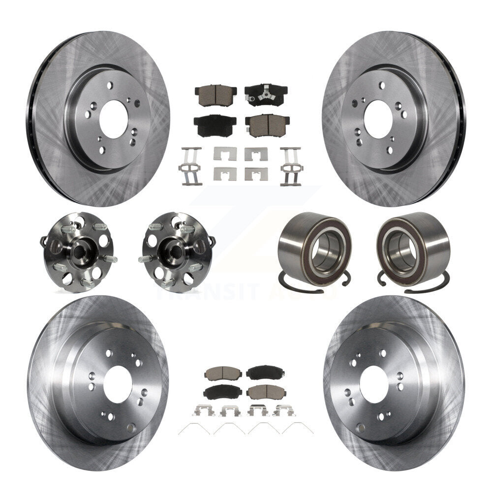 Kit de rotor et de plaquettes de frein avec roulement de moyeu avant et arrière (10 pièces) pour Honda CR-V AW 2012 – 2016