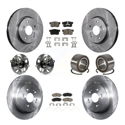 Kit de rotor et de plaquettes de frein avec roulement de moyeu avant et arrière (10 pièces) pour Honda CR-V AW 2012 – 2016