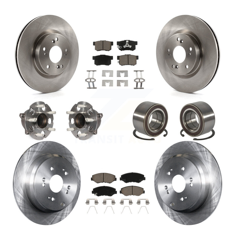 Kit de rotor et de plaquettes de frein avec roulement de moyeu avant et arrière (10 pièces) pour Honda CR-V FW 2012 – 2016
