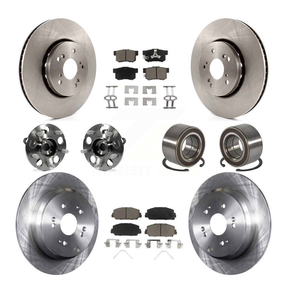 Kit de rotors et plaquettes de frein avec roulement de moyeu avant et arrière (10 pièces) pour Acura RDX AW 2013 – 2016