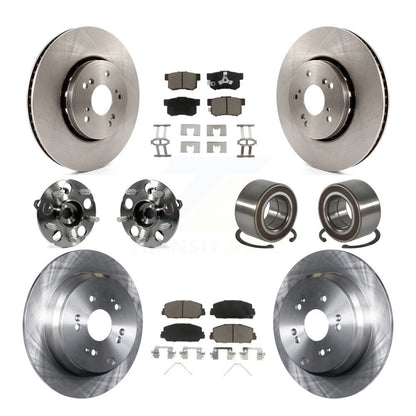Kit de rotors et plaquettes de frein avec roulement de moyeu avant et arrière (10 pièces) pour Acura RDX AW 2013 – 2016