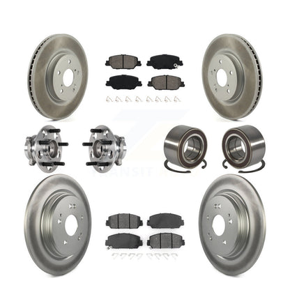 Kit de Rotor et de plaquettes de frein à disque revêtus de roulement de moyeu avant et arrière (10 pièces) pour Honda CR-