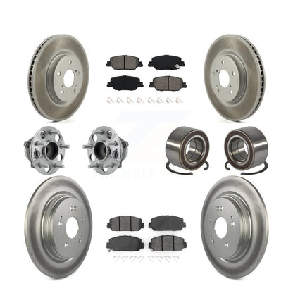 Kit de Rotor et de plaquettes de frein à disque revêtus de roulement de moyeu avant et arrière (10 pièces) pour Honda CR-