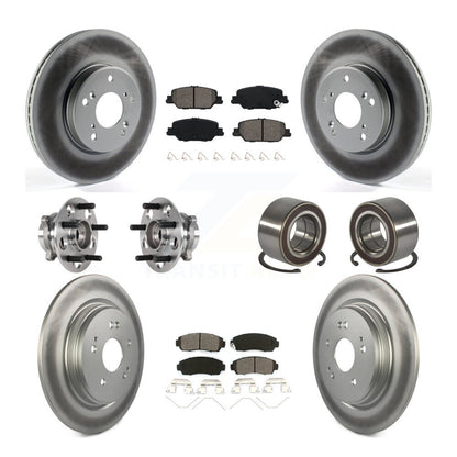 Kit de Rotor et de plaquettes de frein à disque revêtus de roulement de moyeu avant et arrière (10 pièces) pour Honda CR-