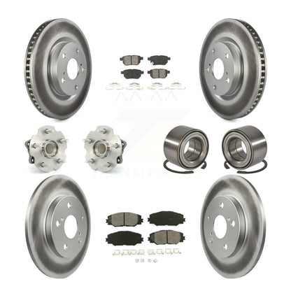 Kit de rotor et de plaquettes de frein revêtus de roulement de moyeu avant et arrière (10 pièces) pour Toyota Corolla i