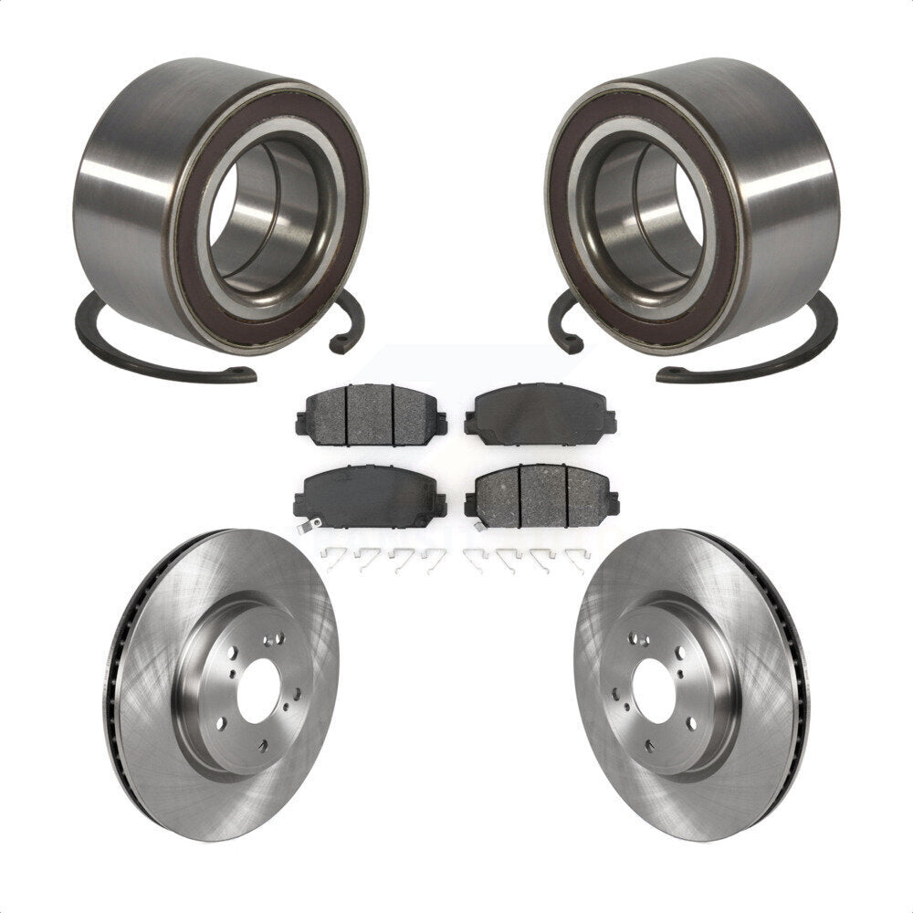 Kit de rotors de frein à disque et de plaquettes semi-métalliques, roulement de roue avant, pour Honda CR-V