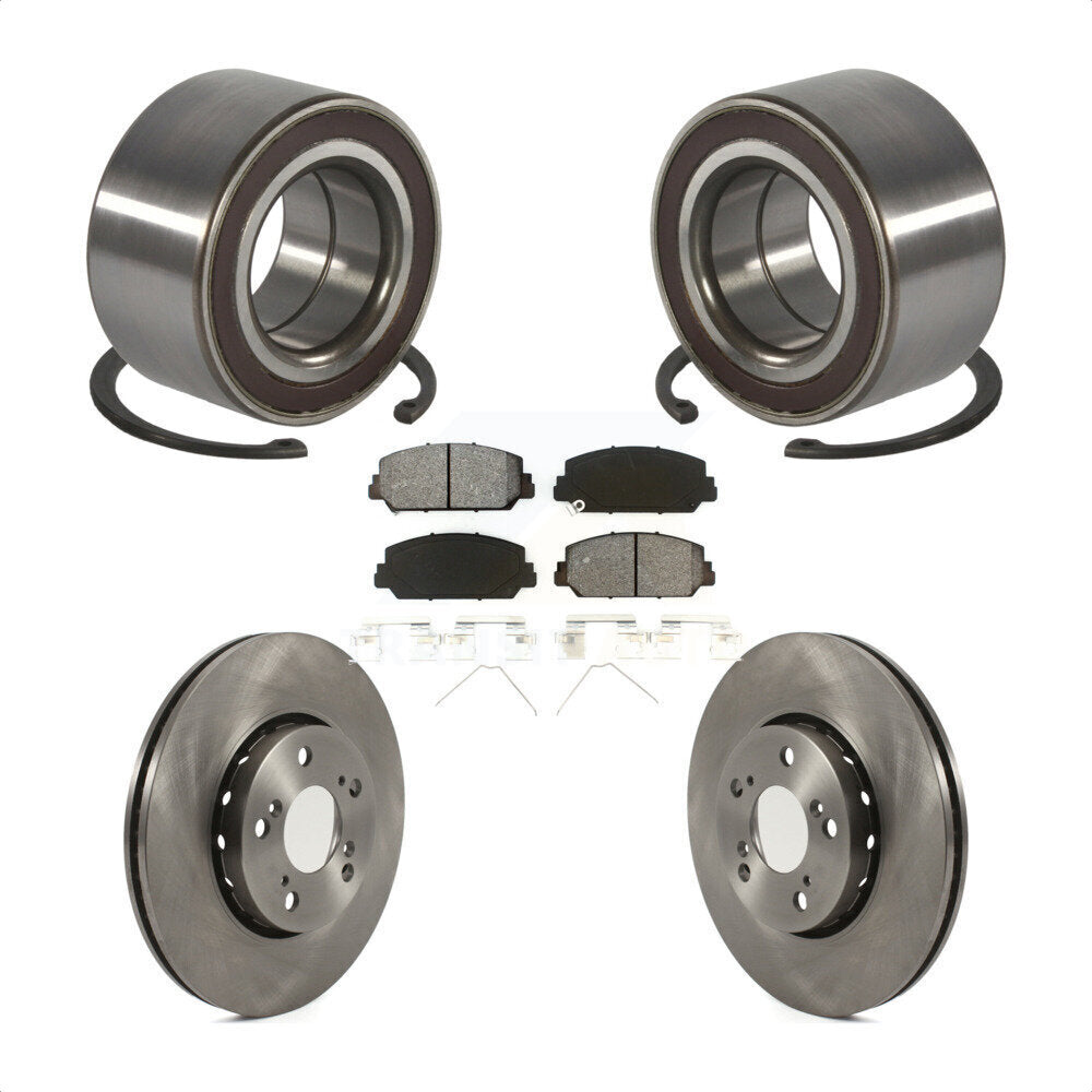 Kit de rotors de frein à disque et de plaquettes semi-métalliques, roulement de roue avant, pour Acura RLX