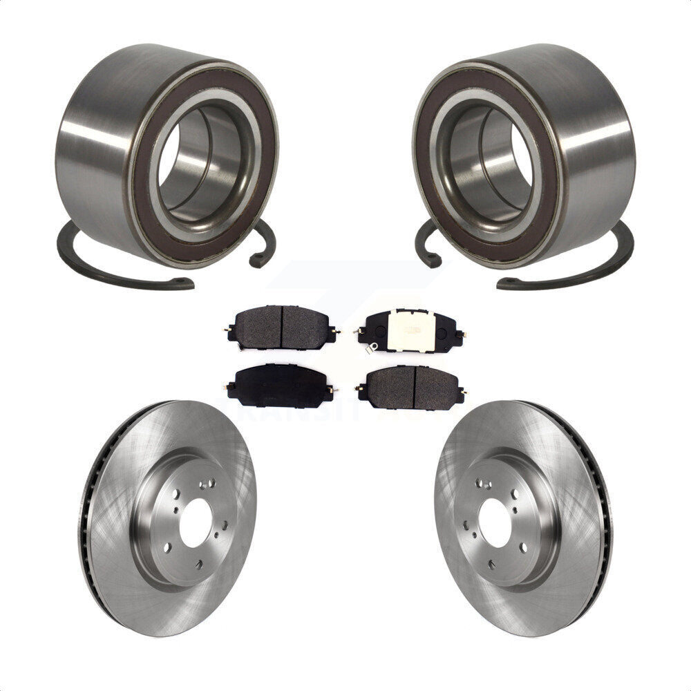 Kit de rotors de frein à disque et de plaquettes semi-métalliques, roulement de roue avant, pour Honda CR-V