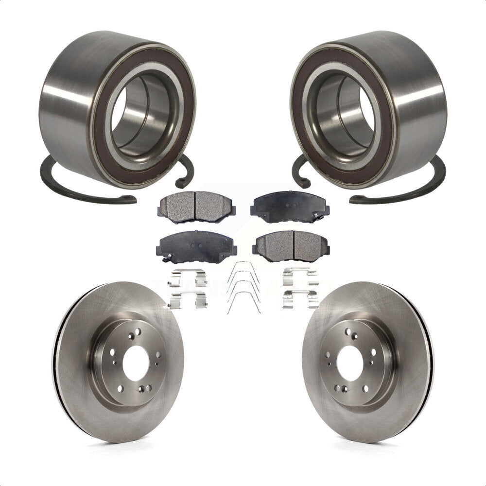 Kit de rotors et plaquettes de frein à disque de roulement de roue avant pour Honda CR-V FWD 2012 – 2016