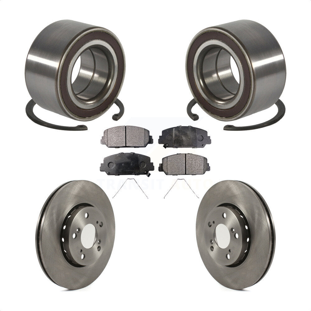 Kit de rotors de frein à disque et de plaquettes semi-métalliques, roulement de roue avant, pour Acura RLX