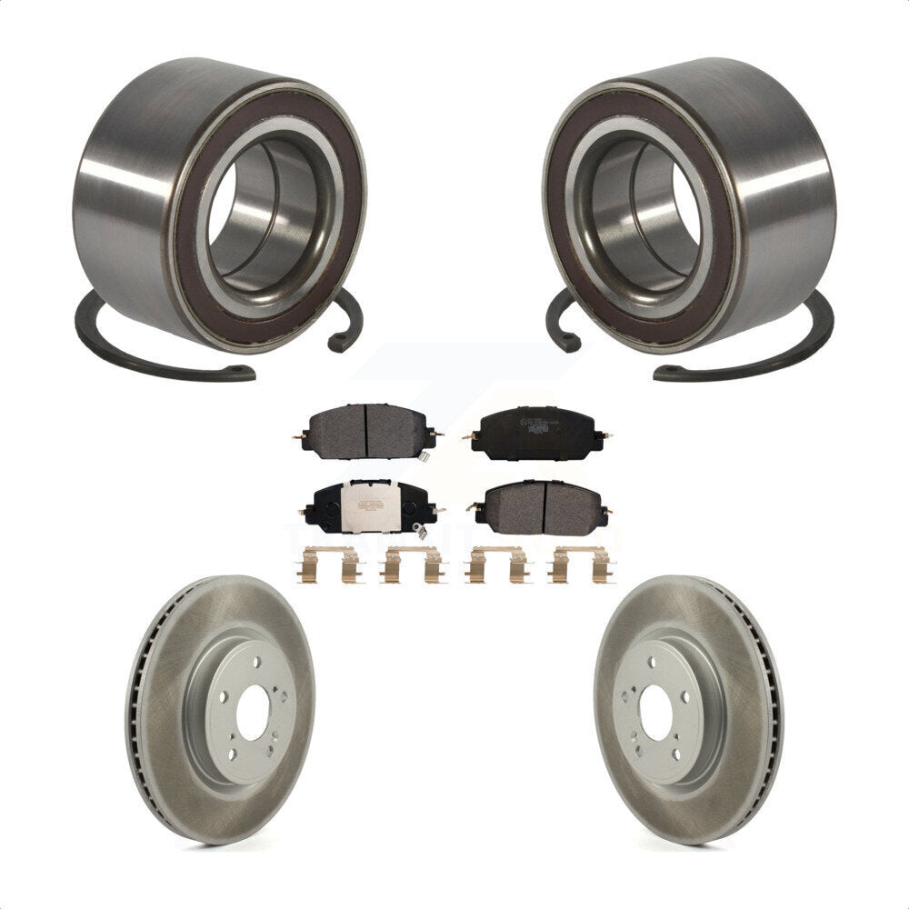 Kit de rotors de frein à disque revêtus de roulement de roue avant et de plaquettes en céramique pour Honda CR-