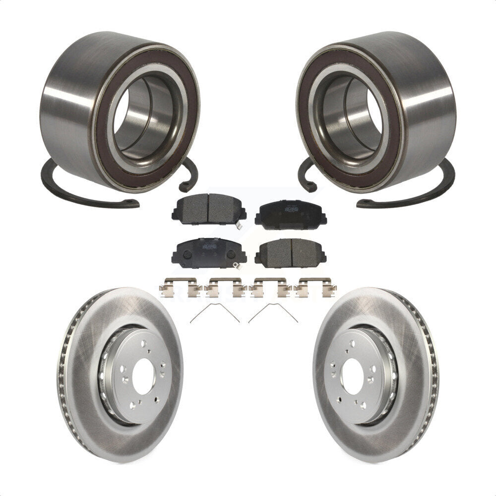 Kit de rotor et plaquettes de frein à disque revêtus de roulement de roue avant pour Acura RD 2013 – 2018