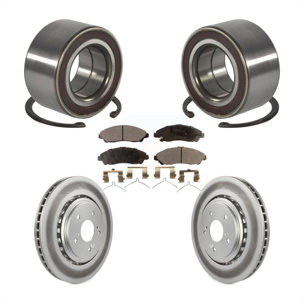 Kit de rotor et plaquettes de frein à disque revêtus de roulement de roue avant pour Acura MD 2014 – 2016