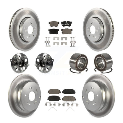 Kit de plaquettes de rotor de frein revêtues de roulement de moyeu avant et arrière (10 pièces) pour Acura RDX AW 13-16