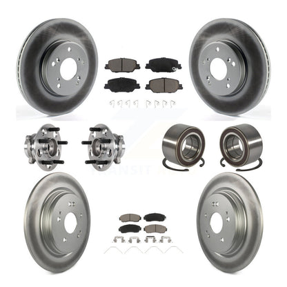 Kit de Rotor et de plaquettes de frein à disque revêtus de roulement de moyeu avant et arrière (10 pièces) pour Honda CR-