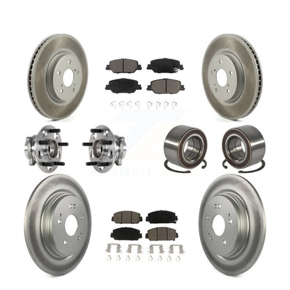 Kit de Rotor et de plaquettes de frein à disque revêtus de roulement de moyeu avant et arrière (10 pièces) pour Honda CR-