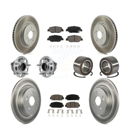 Kit de Rotor et de plaquettes de frein à disque revêtus de roulement de moyeu avant et arrière (10 pièces) pour Honda CR-