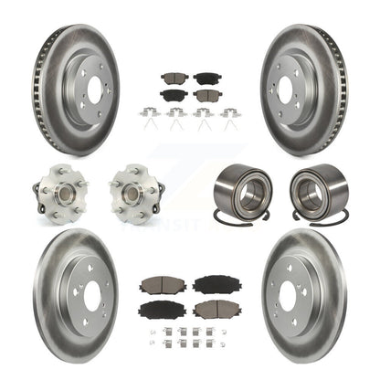 Kit de rotor et de plaquettes de frein revêtus de roulement de moyeu avant et arrière (10 pièces) pour Toyota Corolla i
