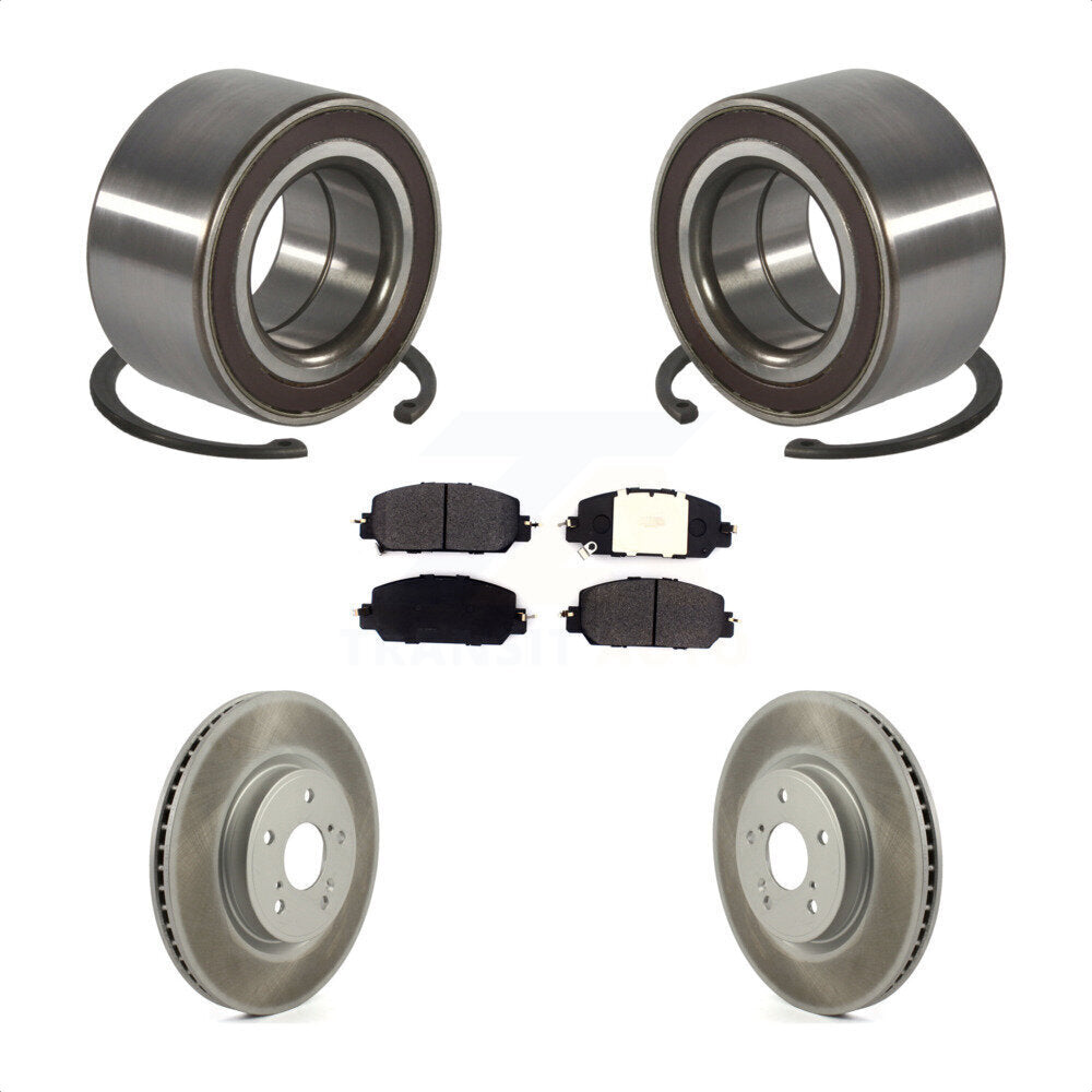 Kit de rotors et plaquettes de frein à disque enduits de roulement de roue avant pour Honda CR-V