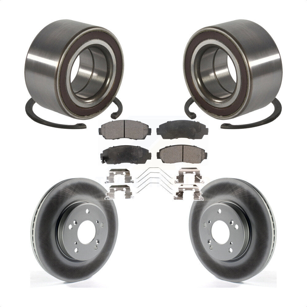 Kit de rotors et plaquettes de frein à disque enduits de roulement de roue avant pour Honda CR-V