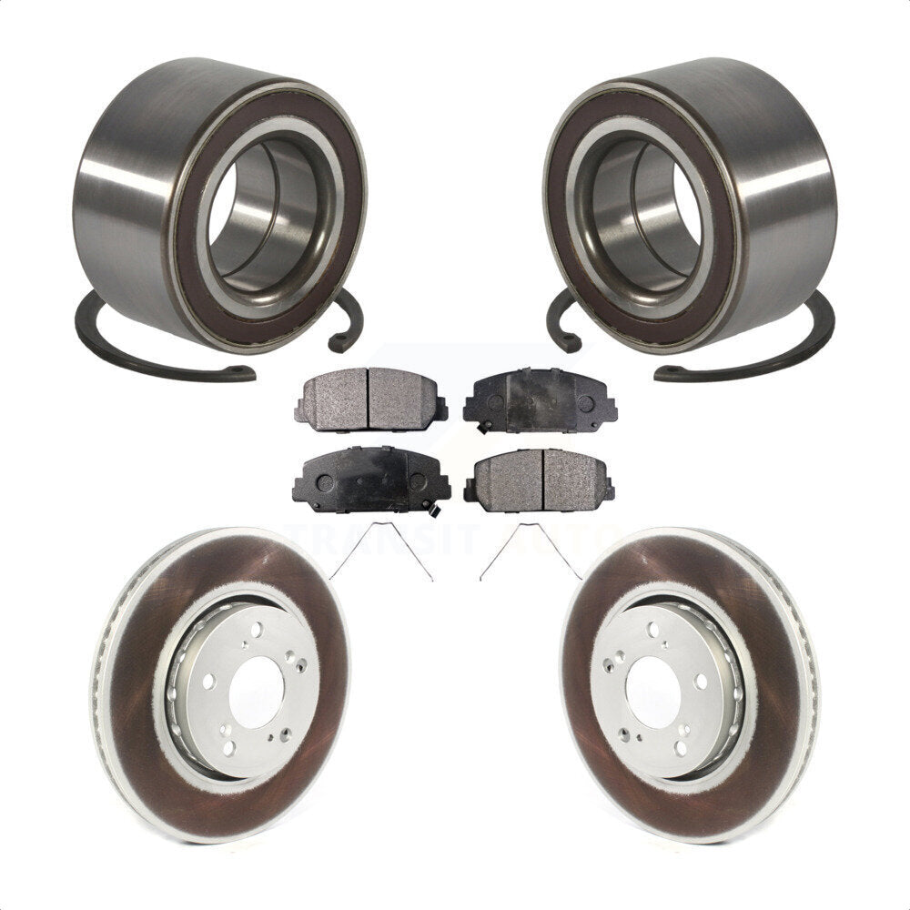 Kit de rotors et plaquettes de frein à disque enduits de roulement de roue avant pour Acura RLX