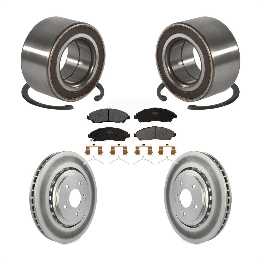 Kit de rotor et plaquettes de frein à disque revêtus de roulement de roue avant pour Acura MD 2014 – 2016
