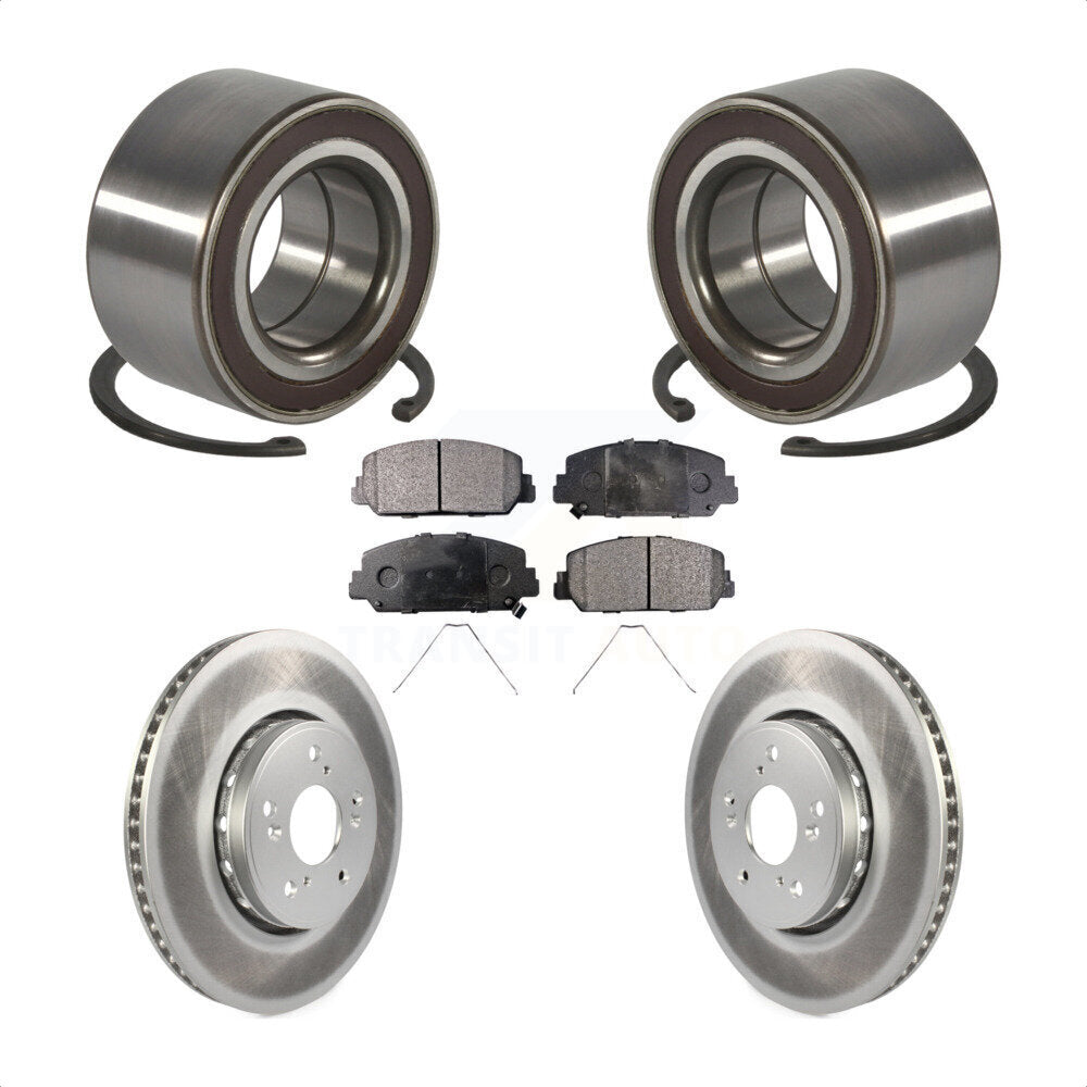 Kit de rotor et plaquettes de frein à disque revêtus de roulement de roue avant pour Acura RD 2013 – 2018