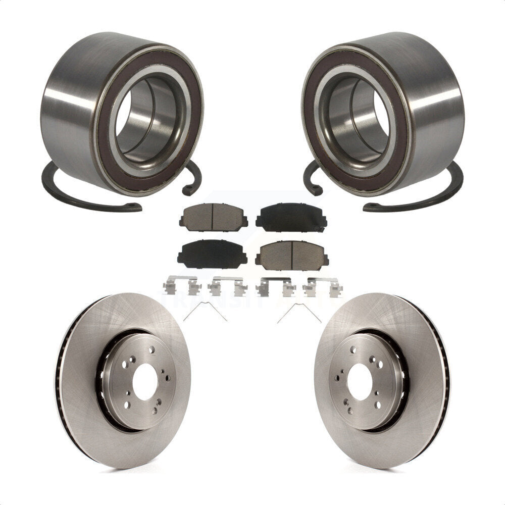 Kit de rotor de frein à disque et de plaquettes en céramique, roulement de roue avant pour Acura RD 2013 – 2018