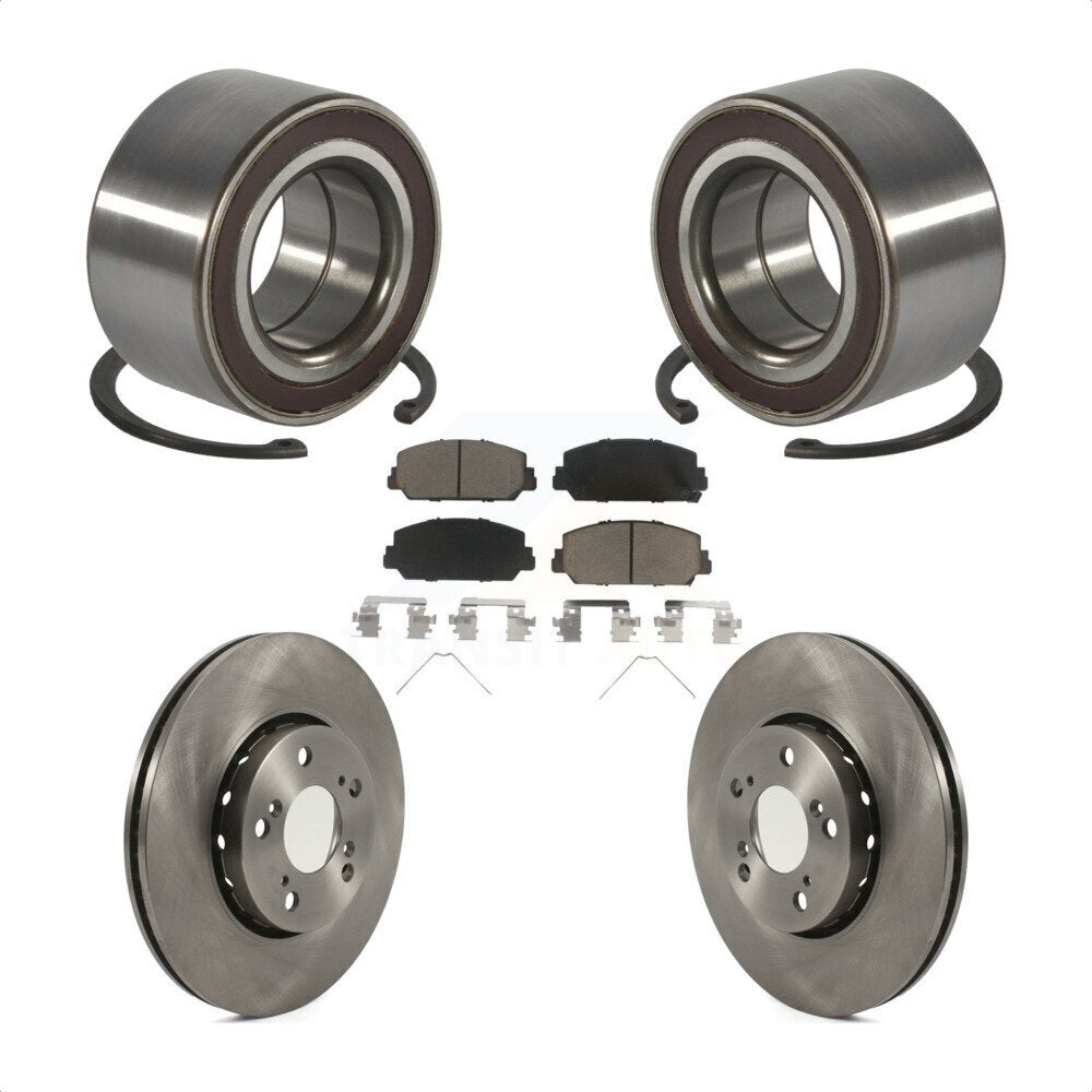 Kit de rotors de frein à disque et de plaquettes en céramique, roulement de roue avant, pour Acura RLX
