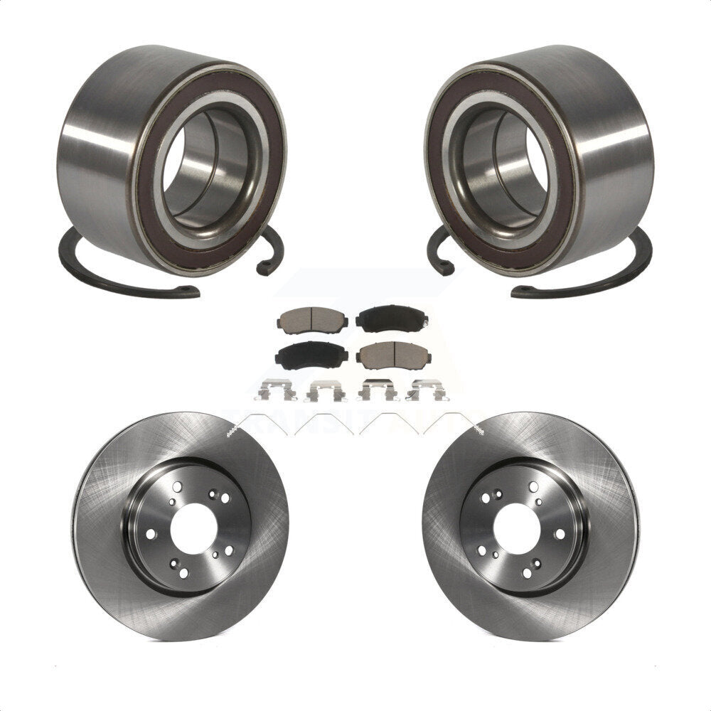Kit de rotors de frein à disque et de plaquettes en céramique, roulement de roue avant, pour Honda CR-V