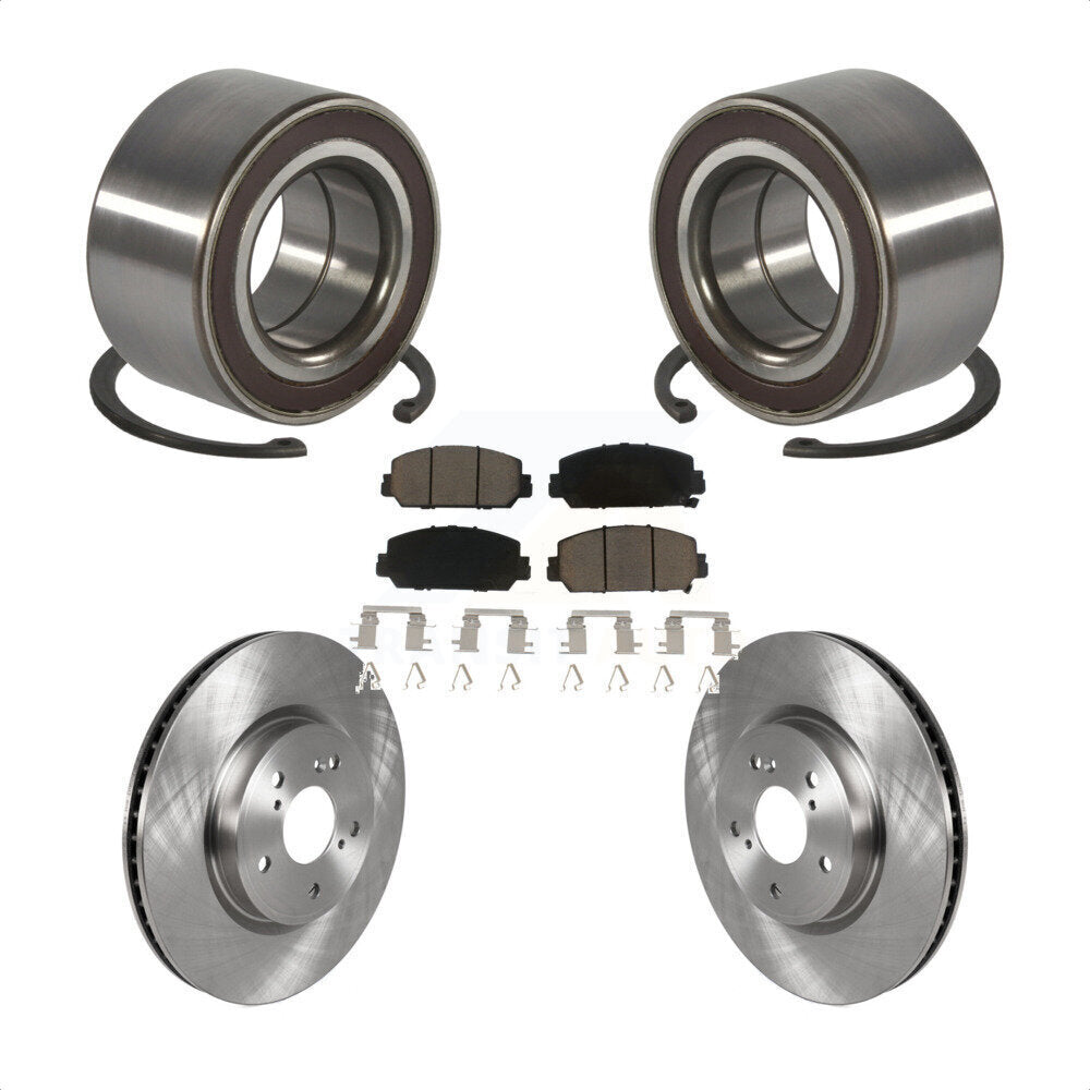 Kit de rotors de frein à disque et de plaquettes en céramique, roulement de roue avant, pour Honda CR-V