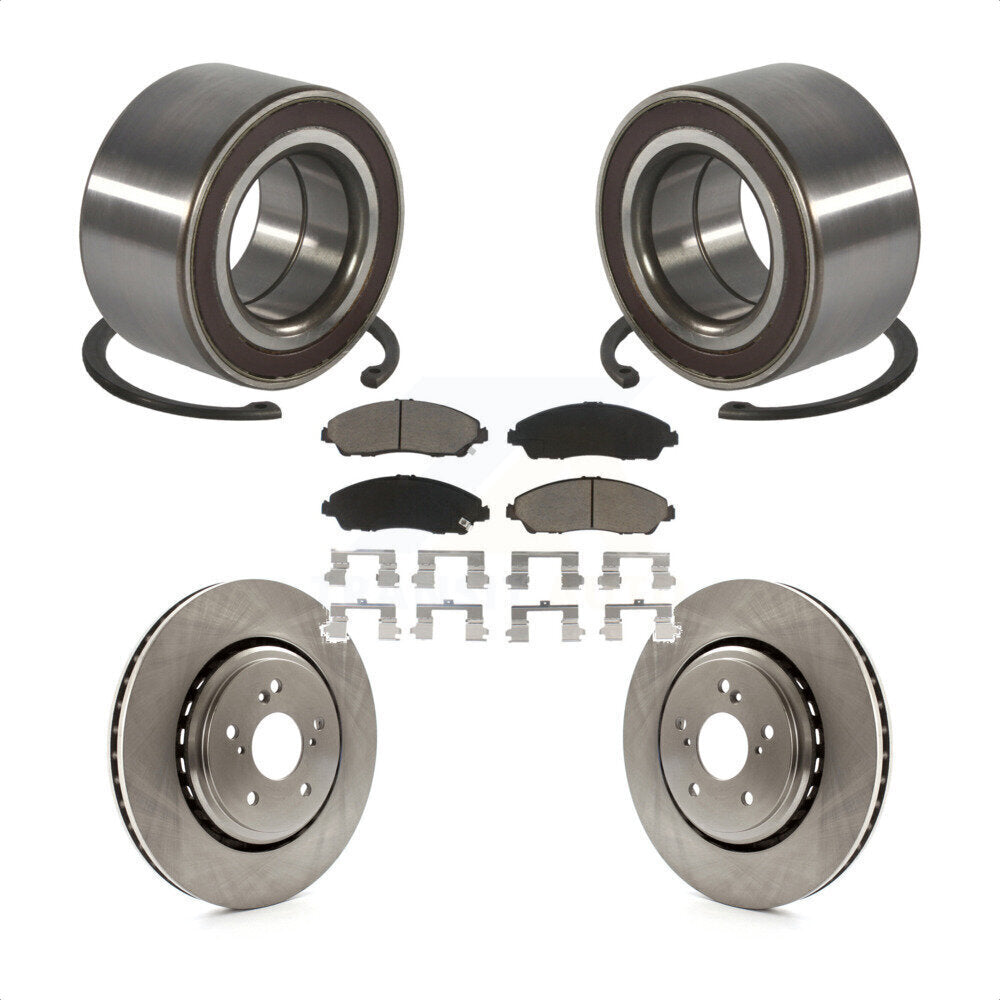 Kit de rotor de frein à disque et de plaquettes en céramique, roulement de roue avant pour Acura MD 2014 – 2016