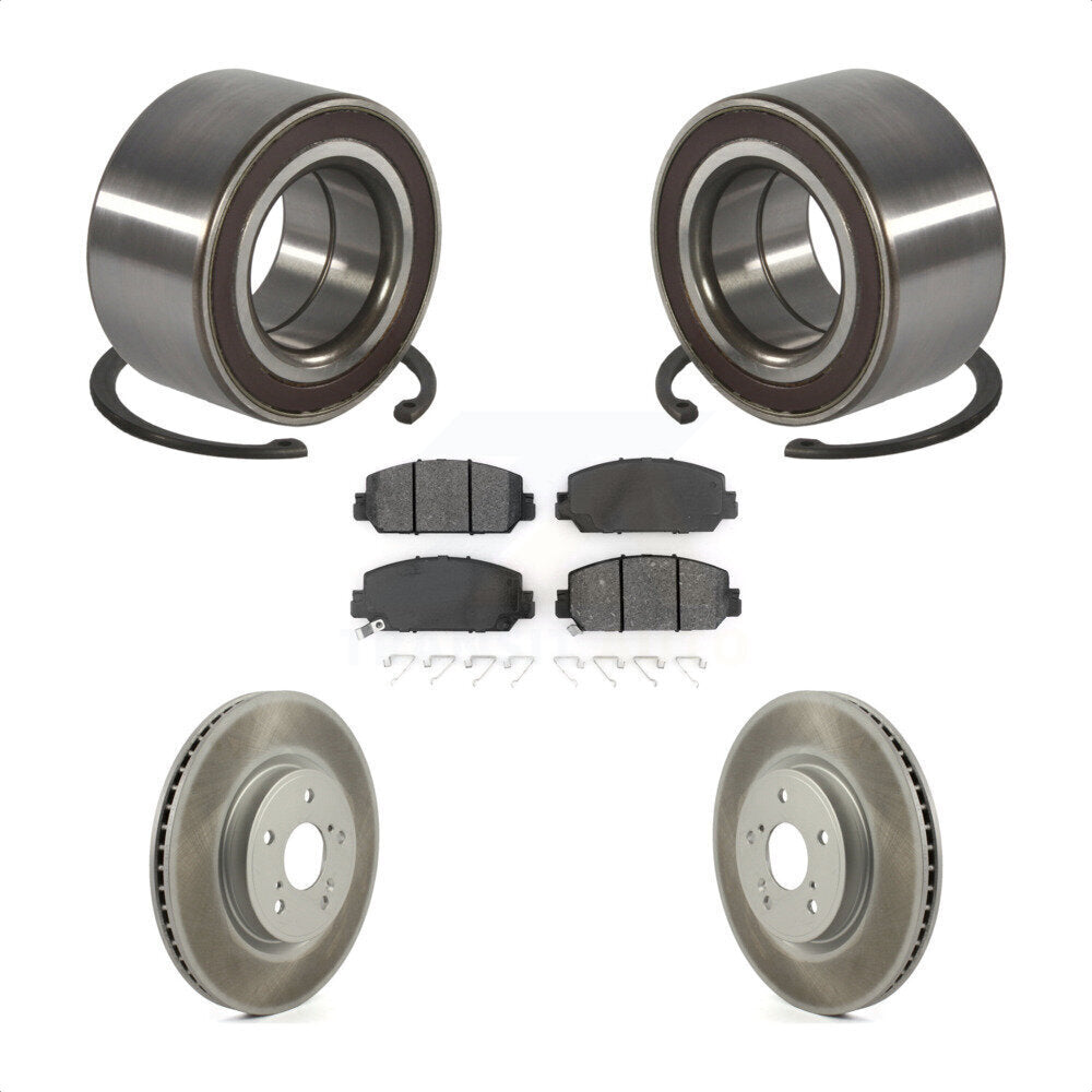 Kit de rotors et plaquettes de frein à disque enduits de roulement de roue avant pour Honda CR-V