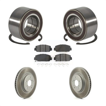 Kit de rotors et plaquettes de frein à disque enduits de roulement de roue avant pour Honda CR-V
